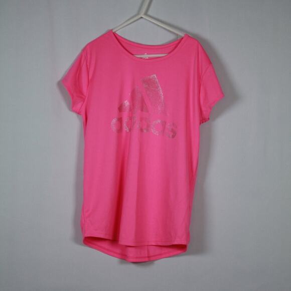 Adidas Neon Pink Pull-On Shorts with Matching Shirt - Picture 7 of 7
